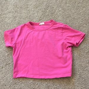Cropped hot pink Tee